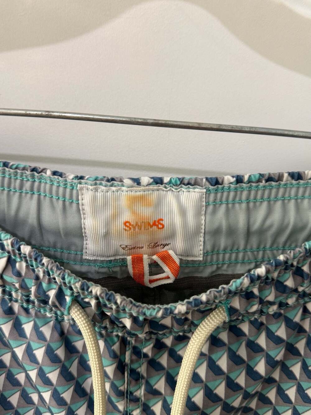 SWIMS Geometric Print Drawstring Swim Trunks Extra Large - Picture 2 of 7